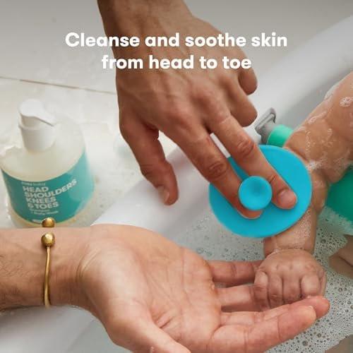 Frida Baby DermaFrida The SkinSoother Baby Badebürste – Milchschorfbürste für Babys, Baby-Essential für trockene Haut, Milchschorfbehandlung und Ekzeme, 2er-Pack