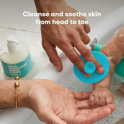 Frida Baby DermaFrida The SkinSoother Baby Badebürste – Milchschorfbürste für Babys, Baby-Essential für trockene Haut, Milchschorfbehandlung und Ekzeme, 2er-Pack