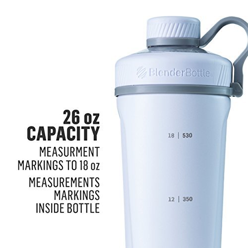 BlenderBottle Radian Isolierflasche aus Edelstahl – 26 Unzen, Matt Schwarz – Shaker Cup mit Drahtschneebesen