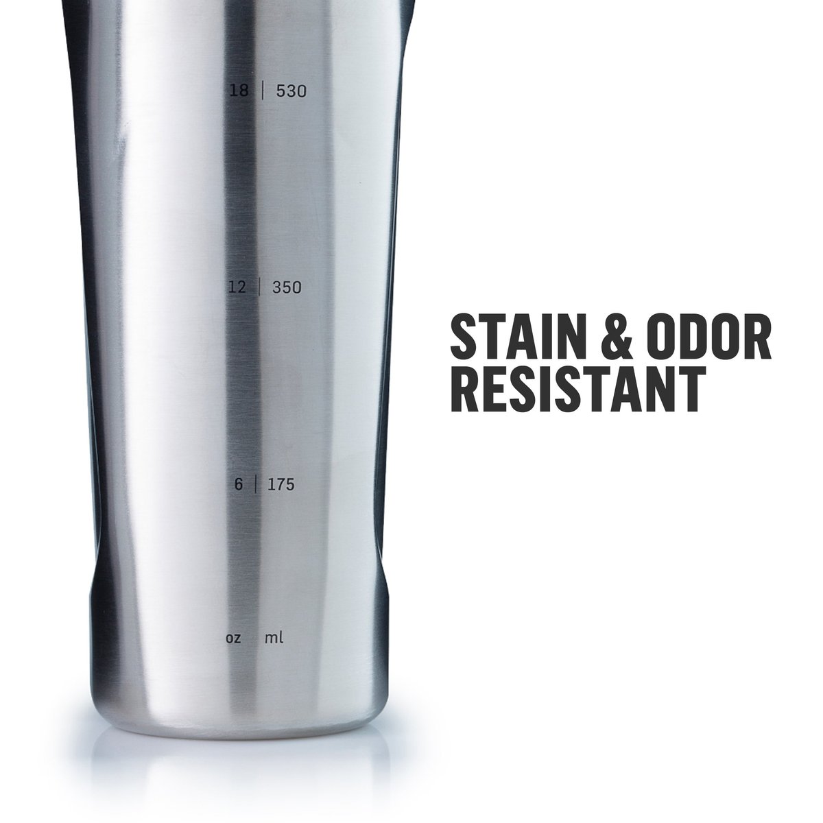 BlenderBottle Radian Isolierflasche aus Edelstahl mit Schneebesen, 26 Unzen, Mattweiß