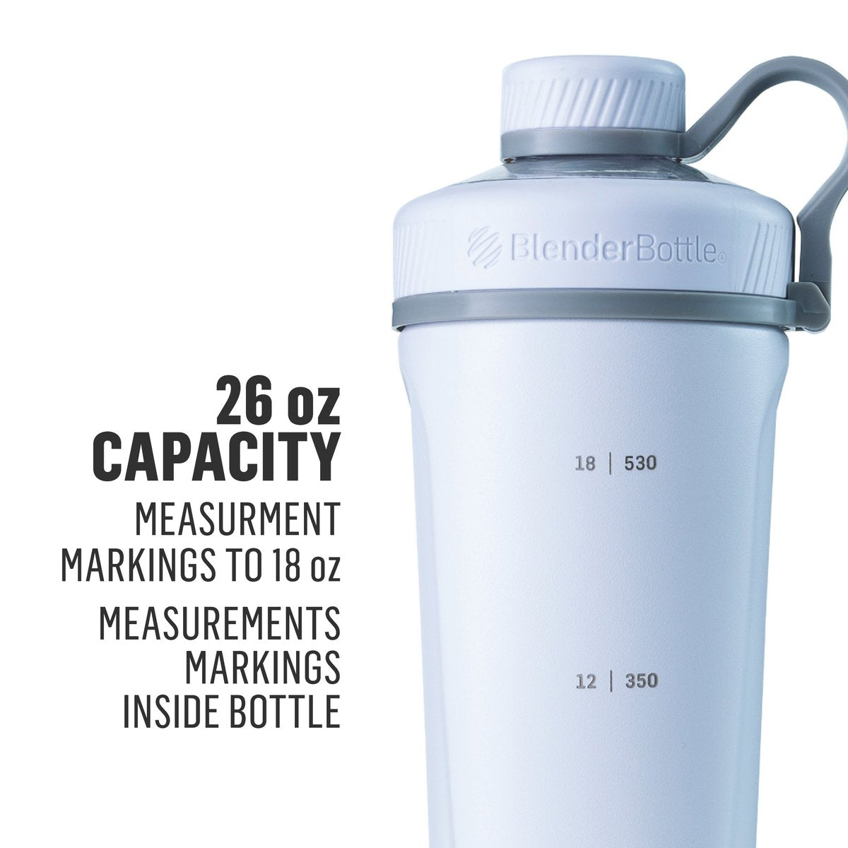BlenderBottle Radian Isolierflasche aus Edelstahl – 26 Unzen, Matt Schwarz – Shaker Cup mit Drahtschneebesen