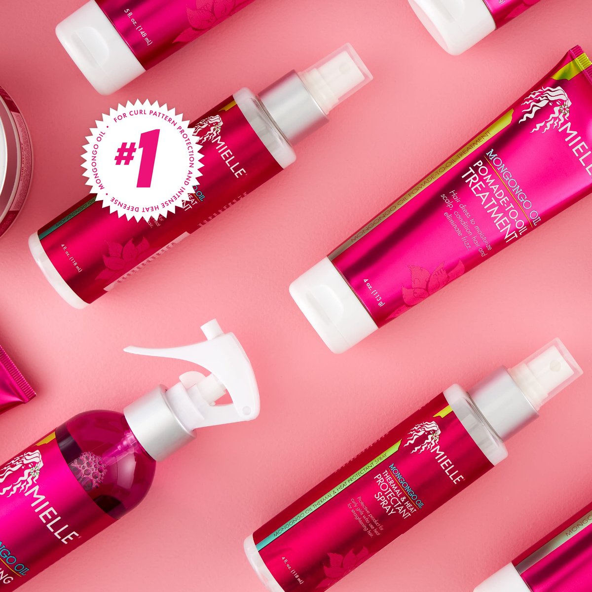 Mielle Organics Mongongo Oil Thermal & Heat Protectant Spray – Hitzeschutzspray für alle Haartypen, 118 ml