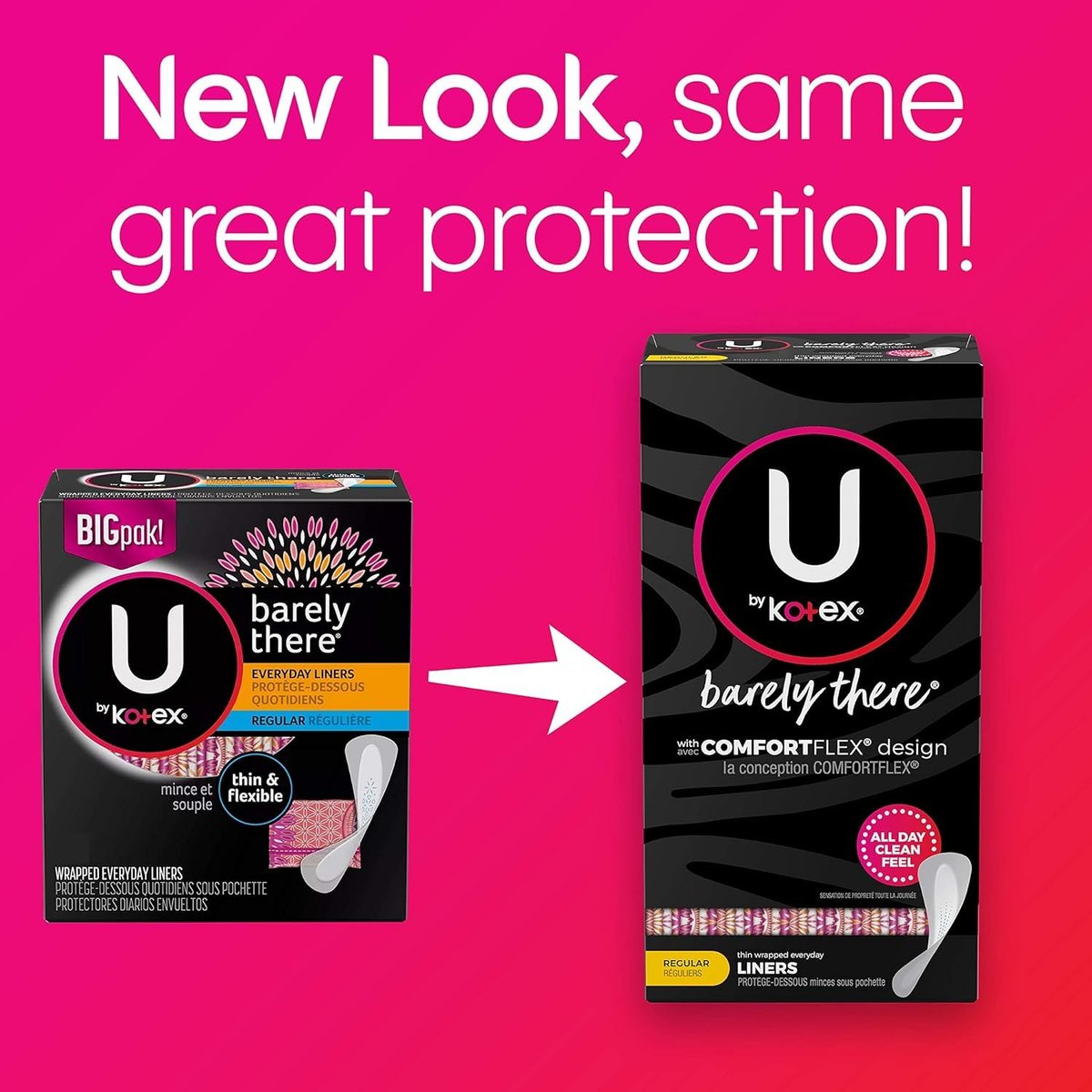 U by Kotex Barely There Dünne Linien - 50 Stück, 3er-Pack