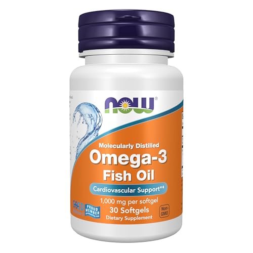 NOW Foods Omega-3 180 EPA / 120 DHA, 30 Kapseln - hochdosiert, molekulardestilliert, für das Herz-Kreislauf-System*