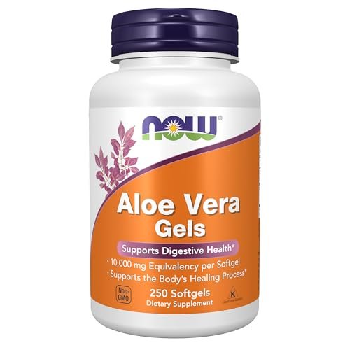 NOW Foods Aloe Vera 10.000 mg - 250 Softgels - Unterstützt die Verdauungsgesundheit