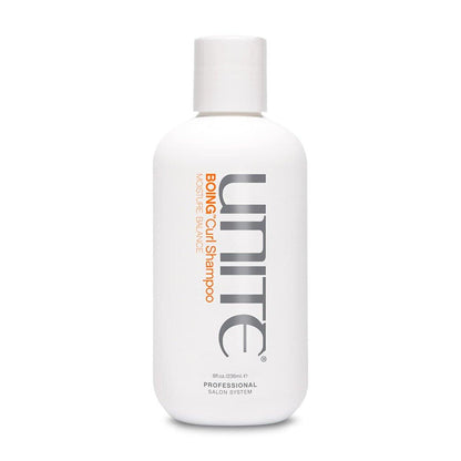 UNITE Hair – BOING Curl Shampoo – Feuchtigkeitsspendender Reiniger für sanfte Reinigung, Verbesserung & Schutz natürlicher Locken – Für welliges, lockiges & krauses Haar – 236 ml