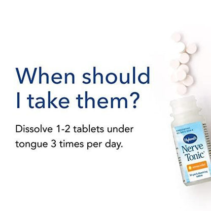 Hyland's Nerven-Tonikum Stressabbau Tabletten, Natürliche Linderung von Ruhelosigkeit, Nervosität und Reizbarkeit, Nicht gewohnheitsbildend, Schnell lösliche Tabletten, 50 Stück