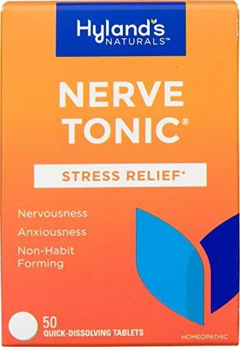 Hyland's Nerven-Tonikum Stressabbau Tabletten, Natürliche Linderung von Ruhelosigkeit, Nervosität und Reizbarkeit, Nicht gewohnheitsbildend, Schnell lösliche Tabletten, 50 Stück