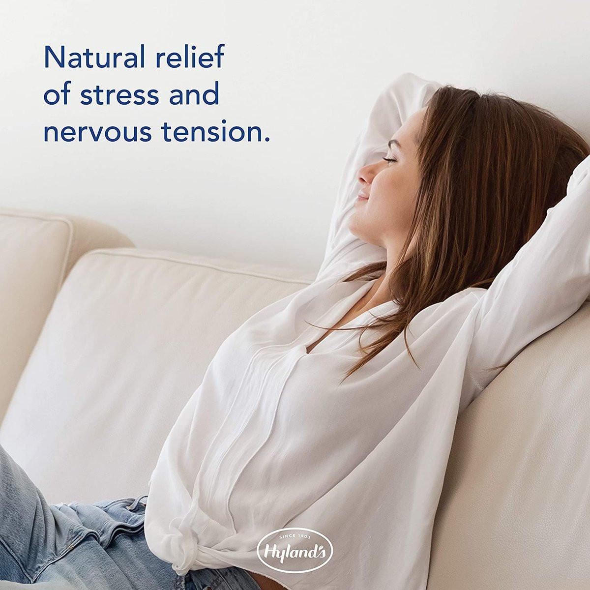 Hyland's Nerven-Tonikum Stressabbau Tabletten, Natürliche Linderung von Ruhelosigkeit, Nervosität und Reizbarkeit, Nicht gewohnheitsbildend, Schnell lösliche Tabletten, 50 Stück