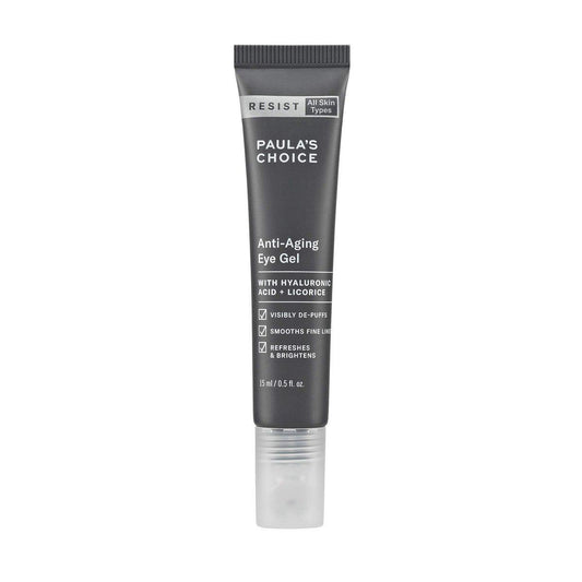 Paula's Choice RESIST Anti-Aging Augen-Gel mit Hyaluronsäure – gegen dunkle Augenringe, Schwellungen, Krähenfüße, feine Linien und Fältchen, 15 ml