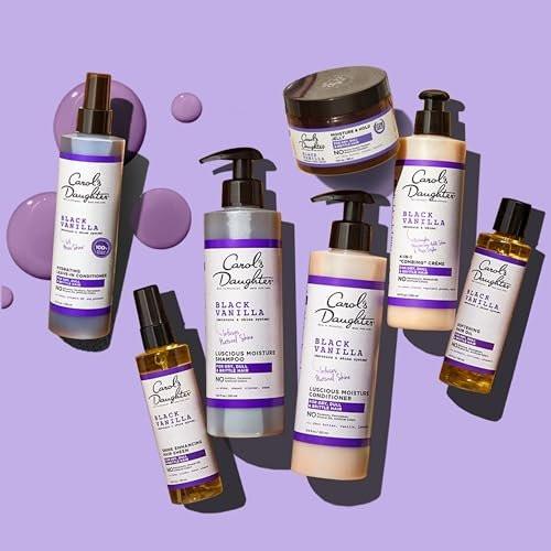 Carol's Daughter Black Vanilla Sulfatfreies Shampoo und Conditioner Set für lockiges, welliges oder natürliches Haar, feuchtigkeitsspendende Haarpflege für trockenes, geschädigtes Haar mit Spliss, 1 Kit