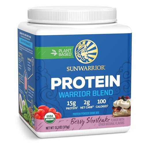Sunwarrior Warrior Blend Bio-Pflanzenprotein mit Beeren, 13,2 Unzen