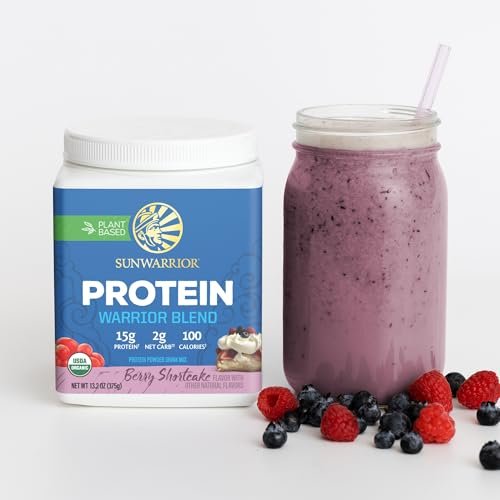Sunwarrior Warrior Blend Bio-Pflanzenprotein mit Beeren, 13,2 Unzen