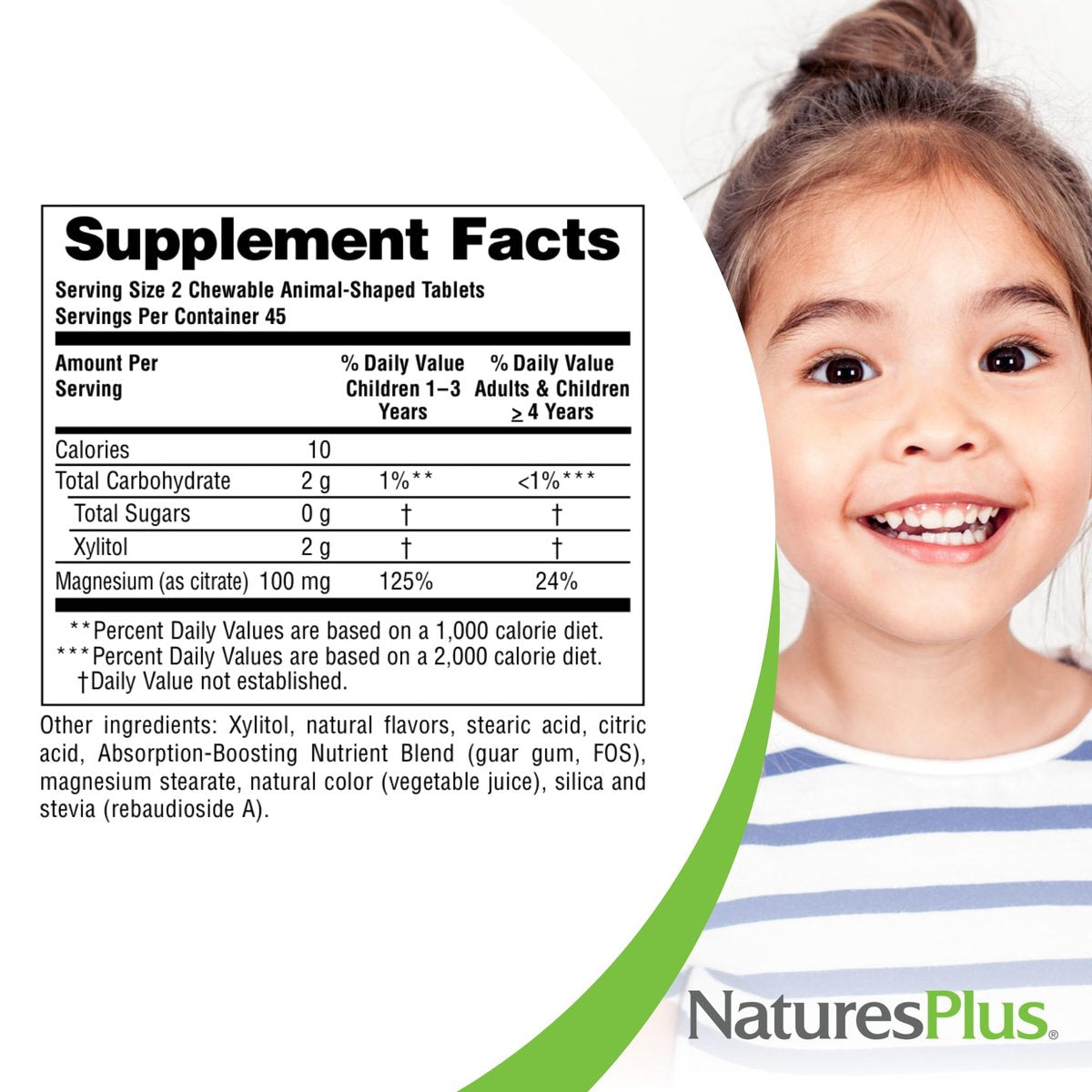 NaturesPlus Animal Parade MagKidz, Natürlicher Kirschgeschmack - 90 tierförmige Kautabletten, Packung mit 2 - Knochen- und Muskelgesundheit - Nicht-GMO, Vegan, Glutenfrei, Zuckerfrei - 90 Portionen insgesamt