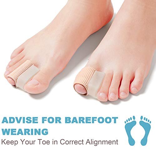 Povihome 6er-Pack Gel-Zehenspreizer (1,5 cm dick), Ballenkorrektur für überlappende Zehen (1./2. Zeh), Silikon-Zehenspreizer mit weichem Gel-Futter zur Linderung von Hallux- und Ballenschmerzen
