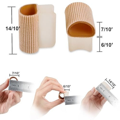 Povihome 6er-Pack Gel-Zehenspreizer (1,5 cm dick), Ballenkorrektur für überlappende Zehen (1./2. Zeh), Silikon-Zehenspreizer mit weichem Gel-Futter zur Linderung von Hallux- und Ballenschmerzen
