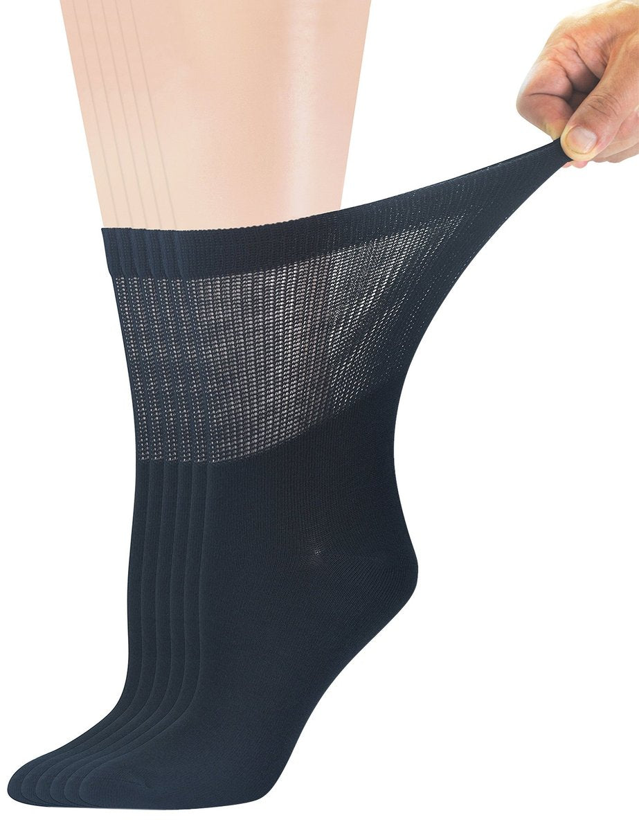 Yomandamor Diabetiker-Socken für Damen mit nahtloser Zehenpartie, 6 Paar, Größe 9-11