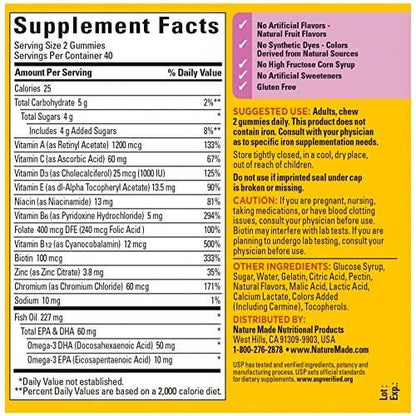 Nature Made Frauen Multivitamin-Gummis mit Omega-3, 80 Stück, 40 Tage Vorrat