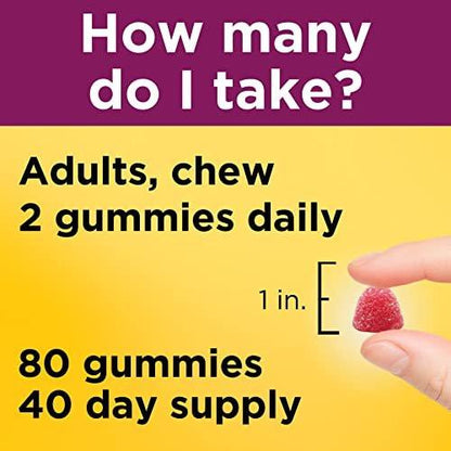 Nature Made Frauen Multivitamin-Gummis mit Omega-3, 80 Stück, 40 Tage Vorrat