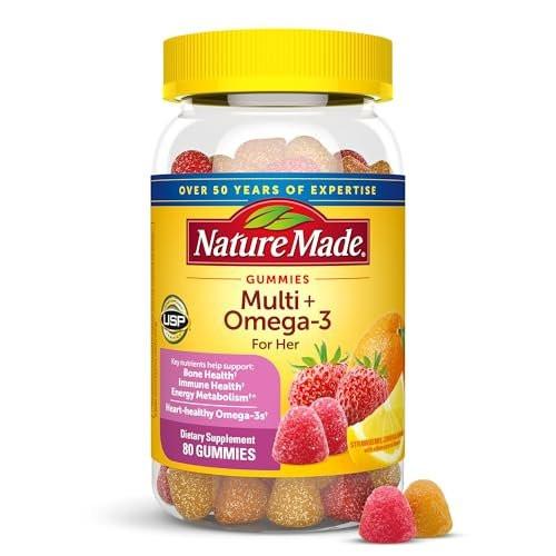 Nature Made Frauen Multivitamin-Gummis mit Omega-3, 80 Stück, 40 Tage Vorrat