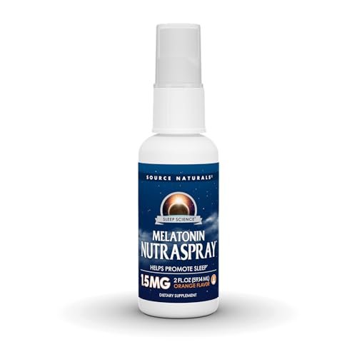 Source Naturals Sleep Science Melatonin NutraSpray – Orangen-Geschmack – 1,5 mg – 59 ml