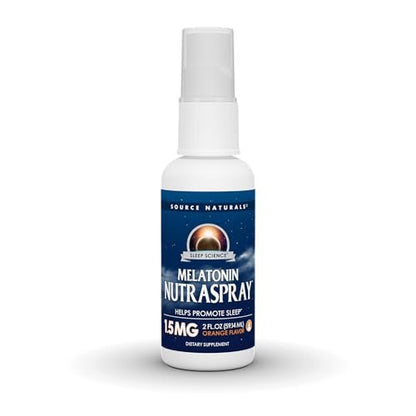 Source Naturals Sleep Science Melatonin NutraSpray – Orangen-Geschmack – 1,5 mg – 59 ml