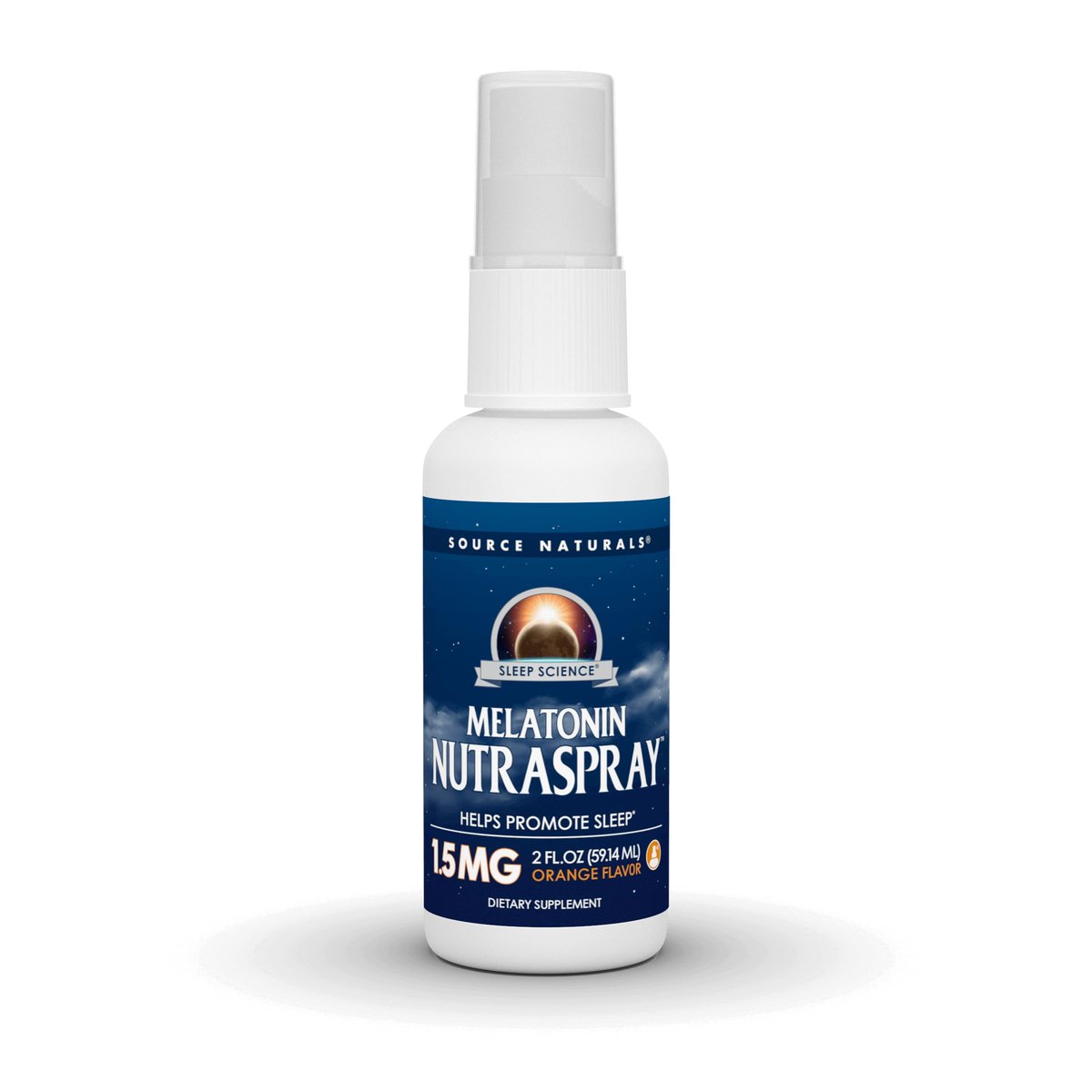 Source Naturals Sleep Science Melatonin NutraSpray – Orangen-Geschmack – 1,5 mg – 59 ml