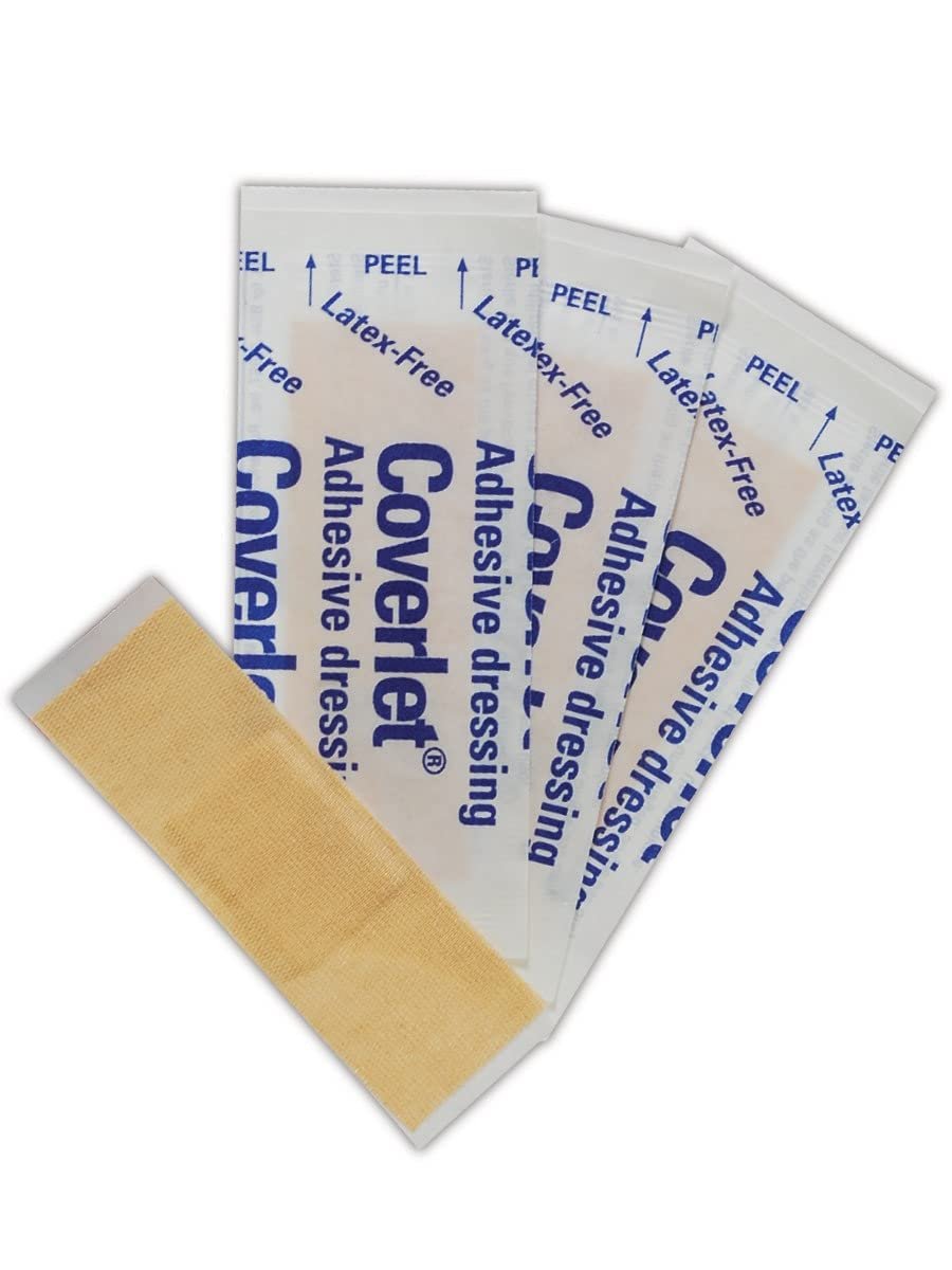 Coverlet Strip Verbände 1" x 3" - 100 Stück pro Box, hautfarben, elastischer Stoff