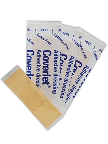 Coverlet Strip Verbände 1" x 3" - 100 Stück pro Box, hautfarben, elastischer Stoff
