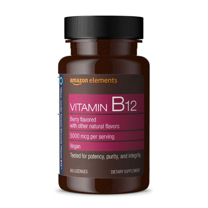 Vitamin B12 Methylcobalamin 5000 mcg Lutschtabletten - 65 Stück, Beeren Geschmack