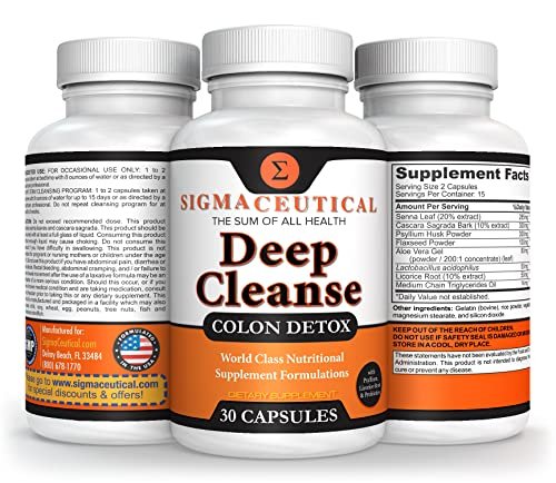 Sigmaceutical 1-Tages-Darmreinigung – Detox & Abführmittel – 30 Kapseln