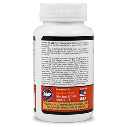 Sigmaceutical 1-Tages-Darmreinigung – Detox & Abführmittel – 30 Kapseln