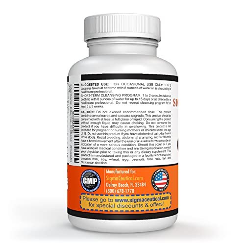 Sigmaceutical 1-Tages-Darmreinigung – Detox & Abführmittel – 30 Kapseln