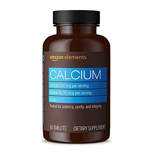 Calcium plus Vitamin D 500mg mit D2 600 IU – 65 vegane Tabletten für starke Knochen
