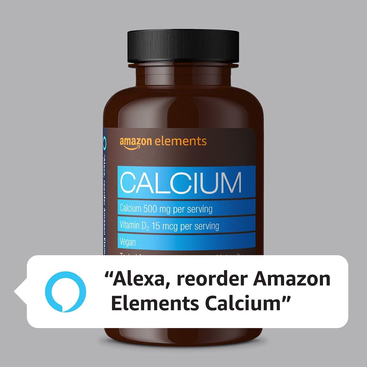 Calcium plus Vitamin D 500mg mit D2 600 IU – 65 vegane Tabletten für starke Knochen