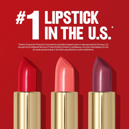 Revlon Super Lustrous Lippenstift, Cremige Formel für weiche, voller aussehende Lippen, gepflegtes Gefühl, 043 Midnight Mystery, 4,2 g