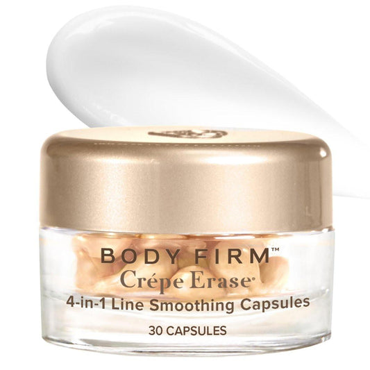 Crepe Erase BODY FIRM 4-in-1 Linien-Glättungskapseln – Anti-Aging-Gesichts- und Augenserum mit Hyaluronsäure und Multi-Chain-Peptid für Falten, Krepphaut und feine Linien, 30 Kapseln