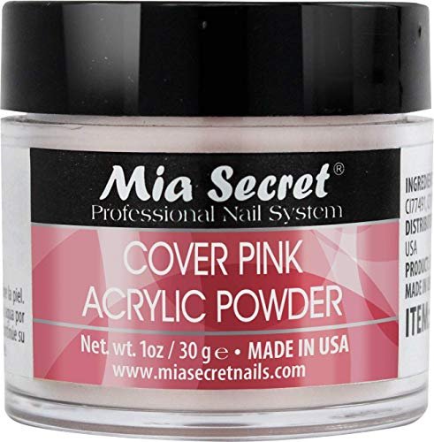 Mia Secret Acrylic Puder – 1 Unzen Deckfarbe Pink (1 Stück) für professionelle Nagelmodellagen