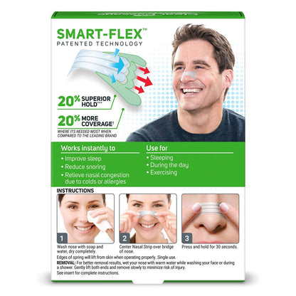 Clear Passage Nasal Strips, Klare Extra Stärke, 50 Stück | Wirkt sofort zur Verbesserung des Schlafs, Reduzierung von Schnarchen und Linderung von Nasenverstopfung durch Erkältungen und Allergien