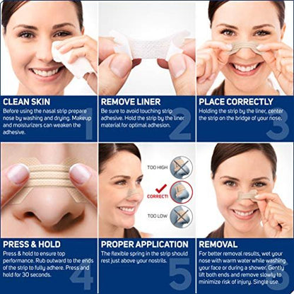 Clear Passage Nasal Strips, Klare Extra Stärke, 50 Stück | Wirkt sofort zur Verbesserung des Schlafs, Reduzierung von Schnarchen und Linderung von Nasenverstopfung durch Erkältungen und Allergien