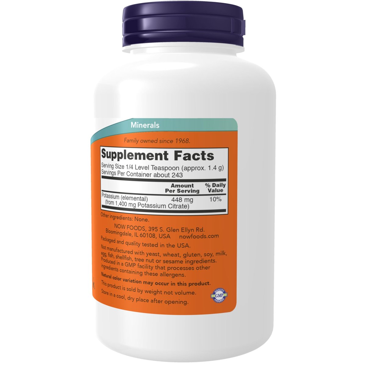 NOW Foods Kaliumcitrat-Pulver, unterstützt Elektrolytgleichgewicht und normalen pH-Wert, essentielles Mineral, 340 g (12 Unzen)