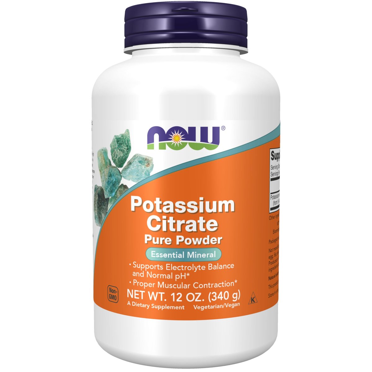 NOW Foods Kaliumcitrat-Pulver, unterstützt Elektrolytgleichgewicht und normalen pH-Wert, essentielles Mineral, 340 g (12 Unzen)