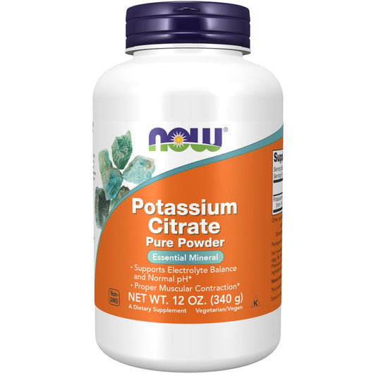NOW Foods Kaliumcitrat-Pulver, unterstützt Elektrolytgleichgewicht und normalen pH-Wert, essentielles Mineral, 340 g (12 Unzen)