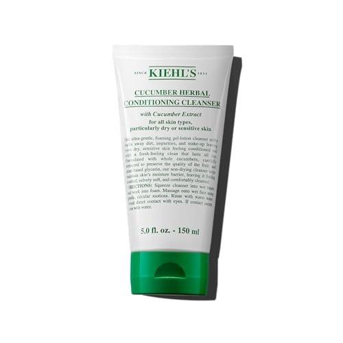 Kiehl's Cucumber Herbal Conditioning Reiniger – Sanfte Gesichtsreinigung für trockene & empfindliche Haut mit Gurkextrakt & Glycerin, nicht austrocknend, für alle Hauttypen – 150 ml