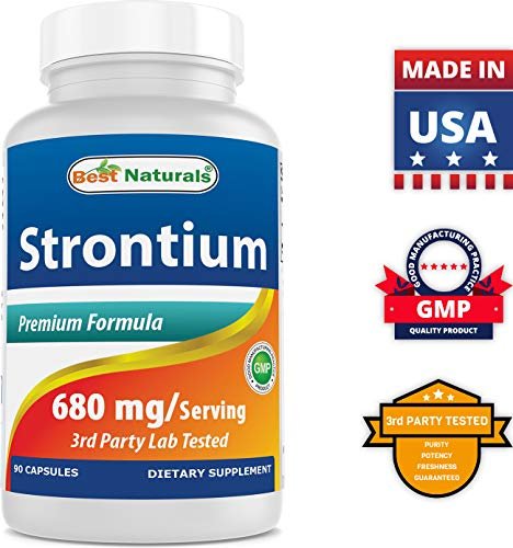 Best Naturals Strontium Knochenaufbau-Formel 680 mg/Portion 90 Kapseln