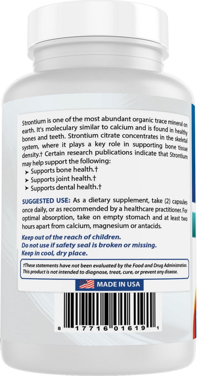 Best Naturals Strontium Knochenaufbau-Formel 680 mg/Portion 90 Kapseln