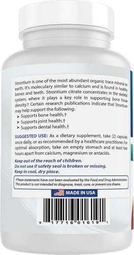 Best Naturals Strontium Knochenaufbau-Formel 680 mg/Portion 90 Kapseln