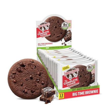 Lenny & Larry's Protein Cookie, Big Time Brownie, Chewy Soft Baked, 8g pflanzliches Protein, vegan, non-GMO, ballaststoffreich, 2 Unzen (Packung mit 12)