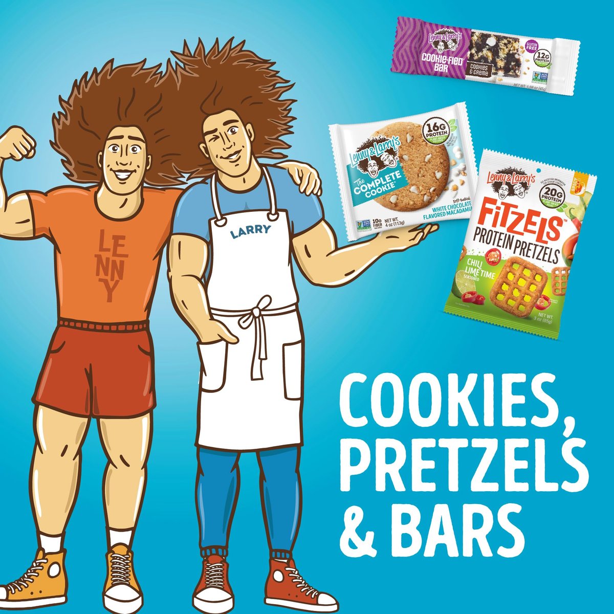 Lenny & Larry's Protein Cookie, Big Time Brownie, Chewy Soft Baked, 8g pflanzliches Protein, vegan, non-GMO, ballaststoffreich, 2 Unzen (Packung mit 12)