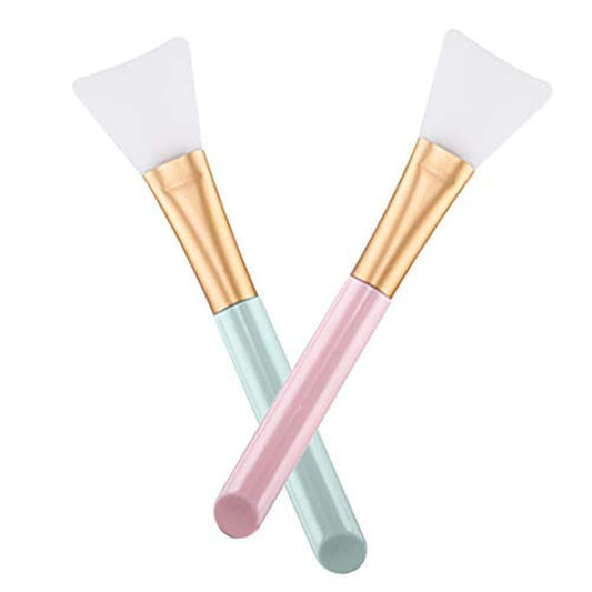 2er Set Silikon-Gesichtsmasken-Applikator – Sanfte, haarlose Schönheitsbürste für Gesichtsmasken, Lotionen und Körperbutter (Pastell)